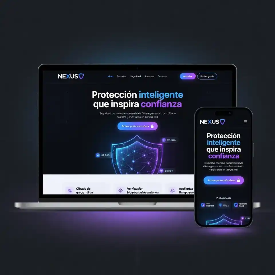 página web con calidad generando confianza